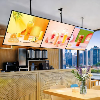 Wall Mounted LED Menu Light Box, 3D Slim Snap Frame Light Box Billboard, Restaurant Coffee Beverage Shop Display Board Sign, With Telescopic Rod (23.6"x31.5"/60cmx80cm) - size: 23.6"x31.5"/60cmx80cm