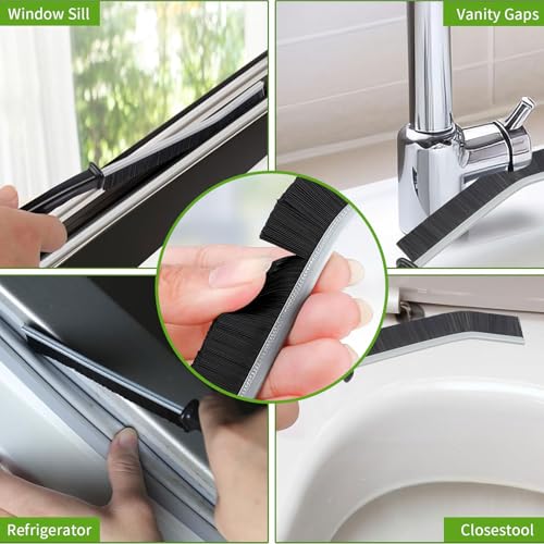 Commercial-Grade Crevice Cleaning Brush Set, Ultra-Stiff Heavy-Duty Gap Scrubber Tools for Bathroom Grout, Window Tracks & Auto Detailing, Zero Cross-Contamination,12Pcs - size: 12Pack