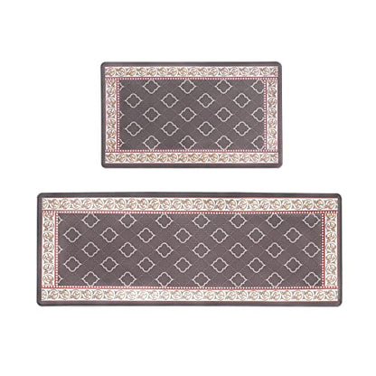 Kitchen Floor Mat Set of 2, Anti Fatigue Kitchen Mat 20"x32"+20"x47" - color: Coffee, size: 20"x32"+20"x48"