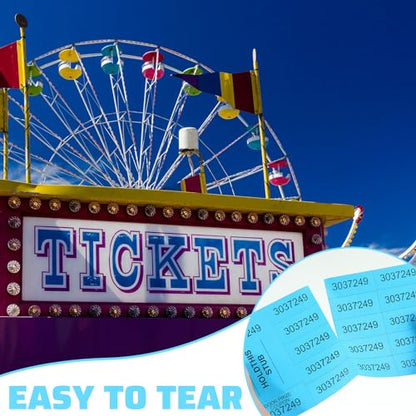 Kosiz 15 Bid 504 Raffle Ticket Sheets Chinese Auction Tickets, Lake Blue - color: Lake Blue, size: 15 Bid