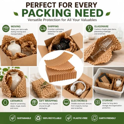 Bubble Paper Wrap Sheets for Packing, Moving, 12" x 12" 100 Sheets - size: 100 Sheets(12"x12")