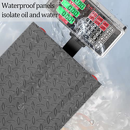 660lb Commercial Platform Scale Stainless Steel LCD Display - color: Black-B