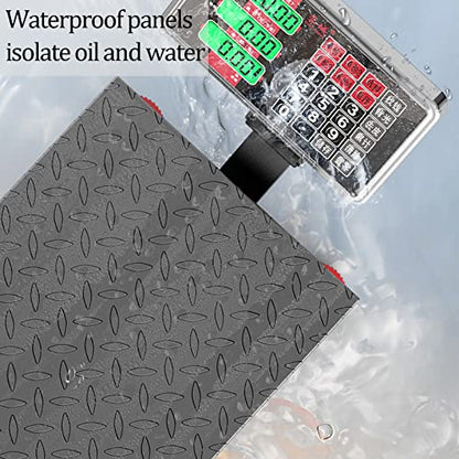 660lb Commercial Platform Scale Stainless Steel LCD Display - color: Black-B