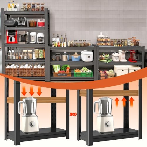 Kitchen Shelves 4-Tier Metal Pantry Shelves - size: 4-Tier 54"Hx 39.3"W x17.7"D