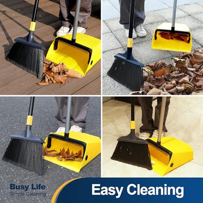 Yocada Commercial Broom and Dustpan Set with Comb Commercial Outdoor Indoor - size: Size One
