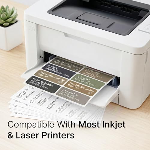 4" X 1.33" Matte White Printable Address Labels (30 Sheets, 420 Stickers) - size: 4" X 1-1/3"