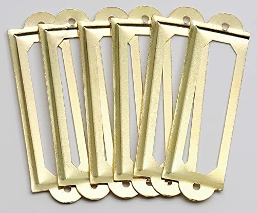 50 PCS Metal Label Holders 60x17mm Gold with Screws - color: Gold, 60x17mm