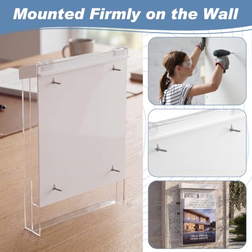 Junkin Two-Slot Acrylic Outdoor Brochure Holder With Lid, 8.5 x 11 Inch