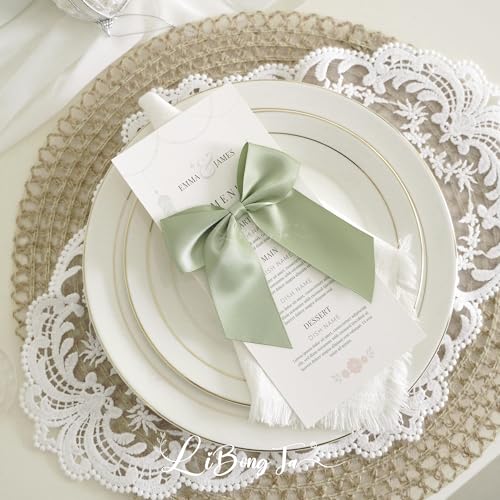 4.5" Twist Tie Sage Green Satin Small Gift Wrap Bows 24 Counts - color: Sage Green