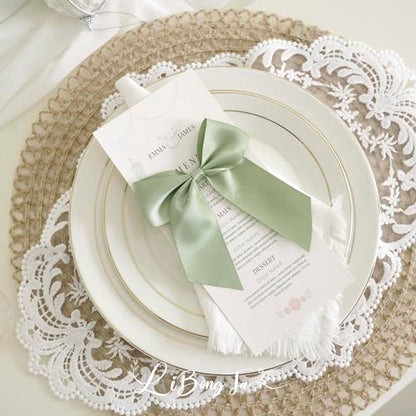 4.5" Twist Tie Sage Green Satin Small Gift Wrap Bows 24 Counts - color: Sage Green