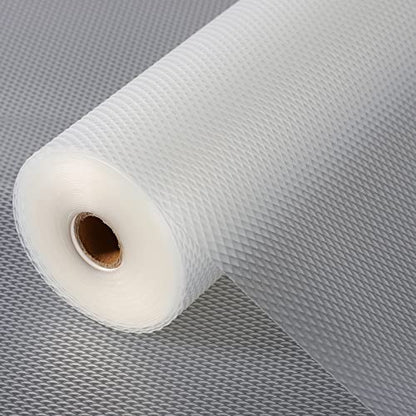 Anoak Shelf Liner, 12 Inches x 10(120.1 Inch) FT Non-Slip Cabinet Liner, Diamond Pattern Clear - size: 12"W x 120.1"L