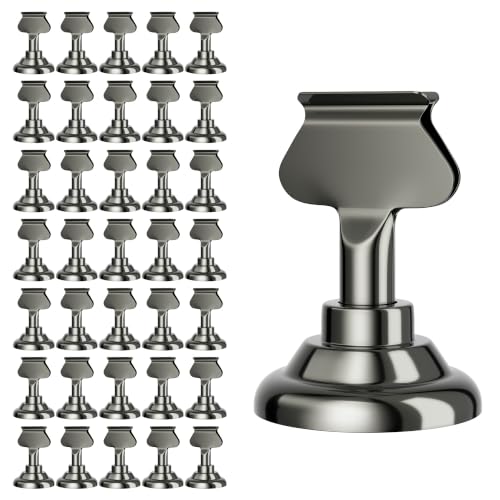 Urban Deco 36 Pieces Table Card Holder Place Card Holders 1.7 inches Gold Steel Card Holders for Photos, Food Signs, Memo Notes, Weddings, Restaurants, Birthdays(Black 36PK) - color: Nickel Black 36PK