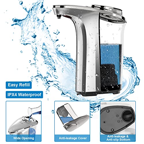 Automatic Soap Dispenser, 17oz Touchless Liquid Dish Soap Dispenser Kitchen - color: Ash‑grey