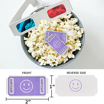 LLIKED Smile Raffle Tickets Each Tickets 1"x2" 1000 Single Roll Purple - color: Purple
