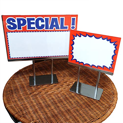 Countertop Acrylic Frame Sign Holder, 10" H Heavy Duty Tabletop Display for 5.5" x 7" Cards, 2 Pack - size: 2 Pack, style: 5.5" H x 7" W