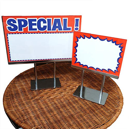 Countertop Acrylic Frame Sign Holder, 10" H Heavy Duty Tabletop Display for 5.5" x 7" Cards, 2 Pack - size: 2 Pack, style: 5.5" H x 7" W