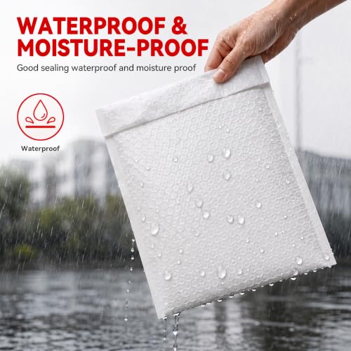 Bubble Mailers 4x7 Inch, 105 Pack, White, Extra Thick Padded Envelopes, Strong Adhesive, Opaque Shipping Bags for Jewelry, Makeup, Small Business - size: 4x7" 105PC