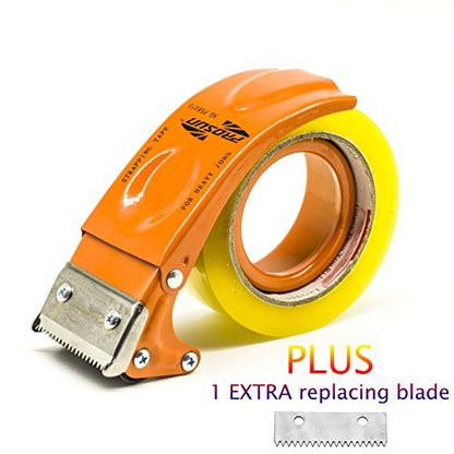Metal Handheld 2 Inch Tape Gun Dispenser Packing Packaging Sealing Cutter Orange