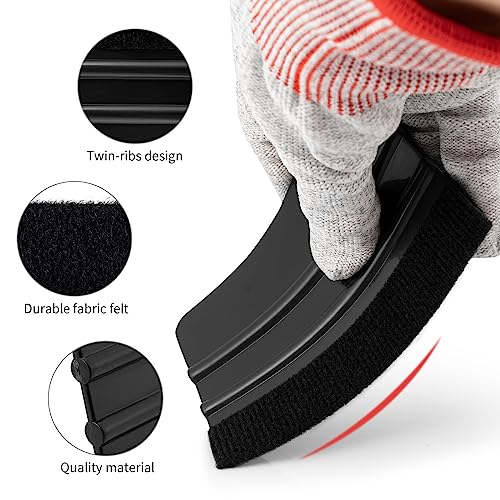NEWISHTOOL 100 PCS Felt Squeegee for Vinyl, PPF Tint Wrap Application Tool - color: Black