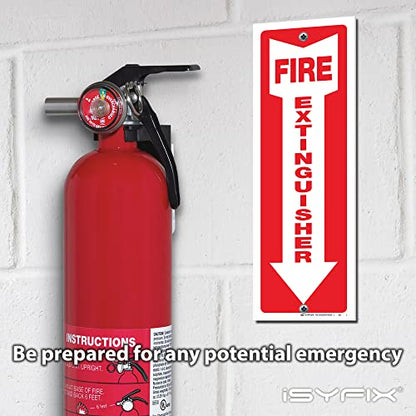 iSYFIX Fire Extinguisher Signs, 3 Pack, 4x12 Inch - color: PLASTIC