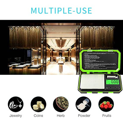 Fuzion Digital Pocket Scale, 200g x 0.01g Gram Scale High Precision - color: Green, size: 200/0.01g