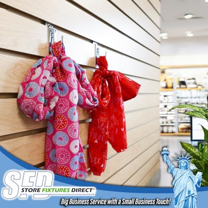 Chrome J-Hook, J Shaped Utility Hanger for Slatwall Displays & Slatgrid Panels - 2 Pack - color: Chrome, size: 2 Pack