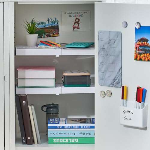 LockerMate Adjust-A-Shelf Locker Shelf, School Organizer, White - color: White