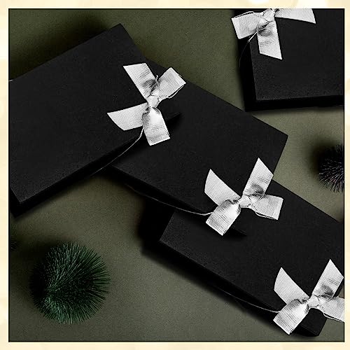 60 Pcs Elastic Bows for Gift Boxes Wrapping 15.74 Inches - color: Silver