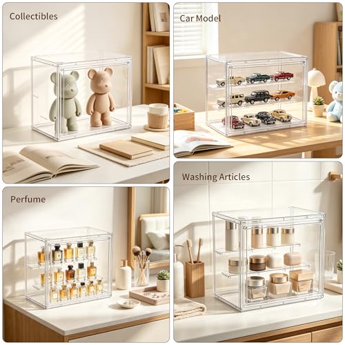 Acrylic Display Case for Collectibles, 3 Tier Figure Display Box - size: S-1pcs