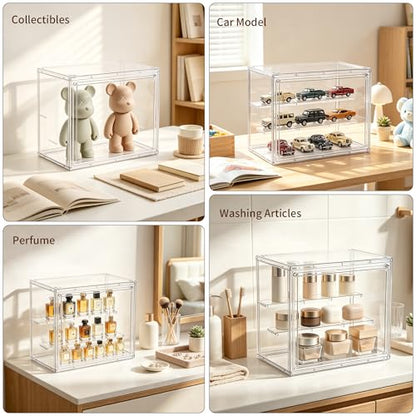 Acrylic Display Case for Collectibles, 3 Tier Figure Display Box - size: S-1pcs