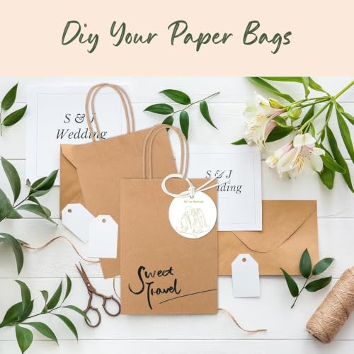 GSSUSA Brown Paper Bags 5.25x3.75x8 600Pcs, Gift Bags with Handles Bulk for Small Business - color: Brown, size: 5.25x3.75x8 Inch (Pack of 600)