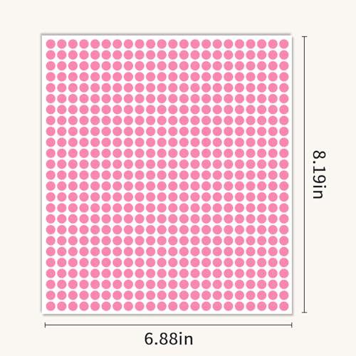 1/4" Pink Dot Stickers Small Tiny Mini Little Circle Stickers - color: Pink, size: 1/4 INCH