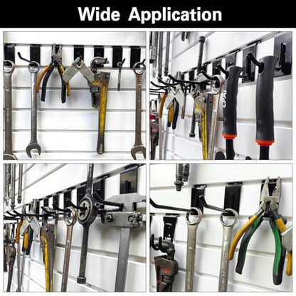 3-H Slatwall Straight Hooks 30PC,3 Inch,Extra Large Thick Backplate - size: 3"x30