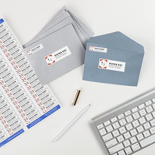 Avery Printable Return Address Labels with Sure Feed, 0.5" x 1.75", White, 2,000 Blank Mailing Labels (08167) - size: 1/2" x 1 3/4", style: 2,000 labels