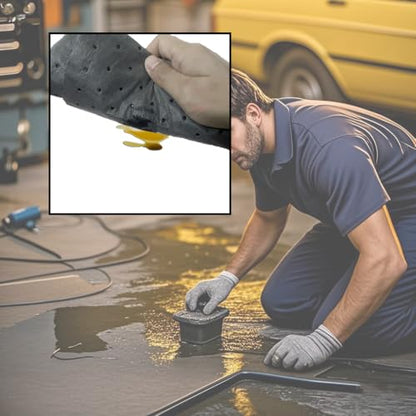 Oil Absorbent Pads, Universal Light Duty Absorbent Mats, 13"x9.8" - color: 30 Gray 13"x9.8"