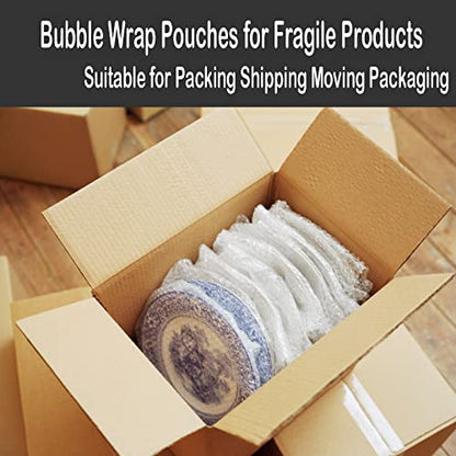 200Pcs Bubble Pouches Wrap, 6"x8" Clear Bubble Out Bags for Packing - size: 6"x8"