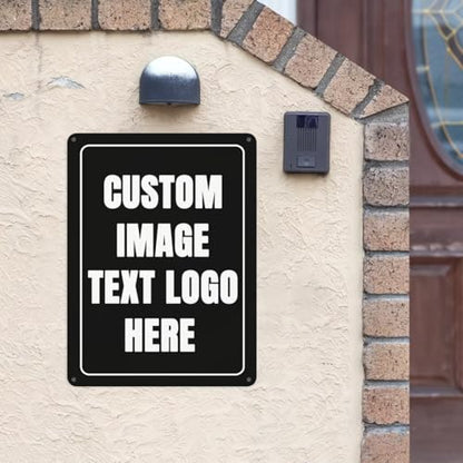 Custom Sign Personalized Metal Sign Custom Signs for Office/Wall/Garden/Indoor or Outdoor/Home Signs Design Your Logo/Text/Image-12x16Inch - size: 12"x16"