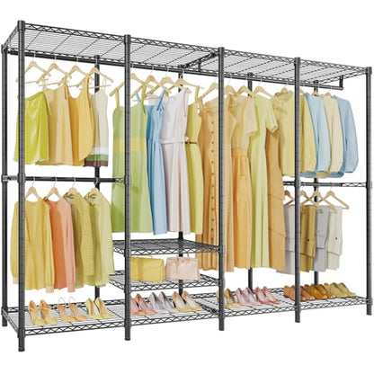 VIPEK V40 Plus Clothes Rack, Large Modular Closet System for Hanging - color: Black, size: V40 Plus