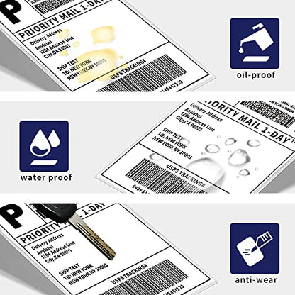 POLYSELLS 1000pcs 4x6 Direct Thermal Shipping Labels, White Perforated Fanfold Lables, 1000 Labels per Stack- Commercial Grade - style: 1 Stack I 1000 Labels
