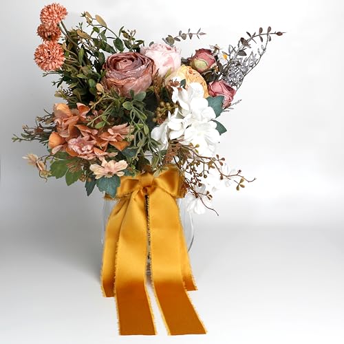 Silk Satin Ribbon 1.5" x 30 Yards Black Gold Champagne Brown - color: Balck& Gold& Champagne Brown