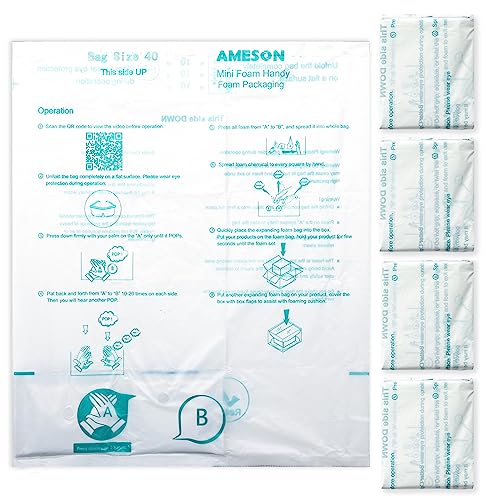 Expanding Foam Packaging Expanding Packing Foam for PC, Fragile & Irregular Valuables Items, Electronics, Ceramics, 18"x22" Expandable Packing Foam for Shipping & Moving #40 (4 Pack) - size: #40-4 Pack