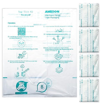 Expanding Foam Packaging Expanding Packing Foam for PC, Fragile & Irregular Valuables Items, Electronics, Ceramics, 18"x22" Expandable Packing Foam for Shipping & Moving #40 (4 Pack) - size: #40-4 Pack