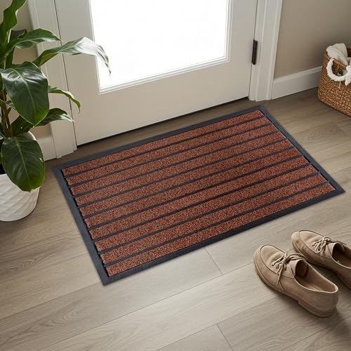 ubdyo Extra Durable Door Mat Outside Entrance (36" x 24", Bright Burgundy) - color: Bright Burgundy, size: 36" x 24" (Rectangular)