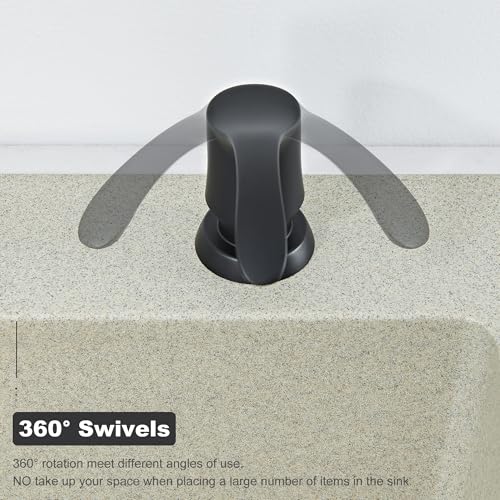 GAGALIFE Kitchen Sink Soap Dispenser - Matte Black, G080B-G - color: Matte Black, size: with Hose