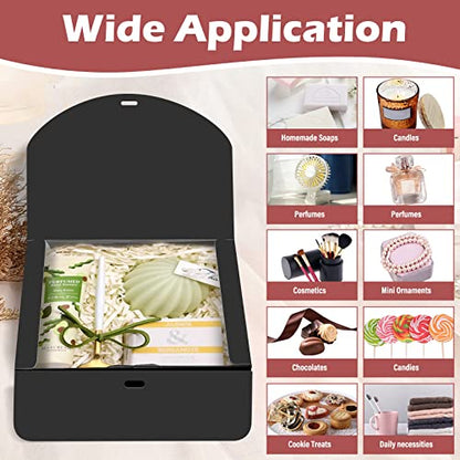 BoShahai 10 PCS Black Gift Boxes with Lids 10.6x7.8x3.1 Inch Proposal Box - color: Black, size: 10.6x7.8x3.1 Inch