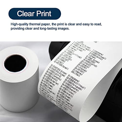 MFLABEL 3-1/8" x 119' Thermal Receipt Papers Rolls - 10 Rolls for 80mm Thermal POS Printer - size: 3-1/8" x 119'