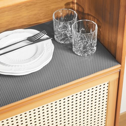 100% EVA Shelf Liner Waterproof Non Adhesive, 12" x 360", Grey - color: Gray, size: 12"W x 360"L