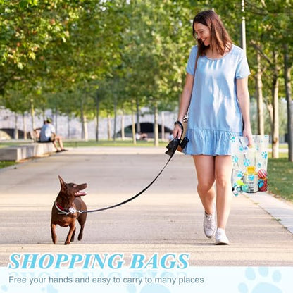 Cholemy 100 Pcs 9 x 12 Inch Dog Paw Bags Paw Shopping Bags, Blue - color: Blue