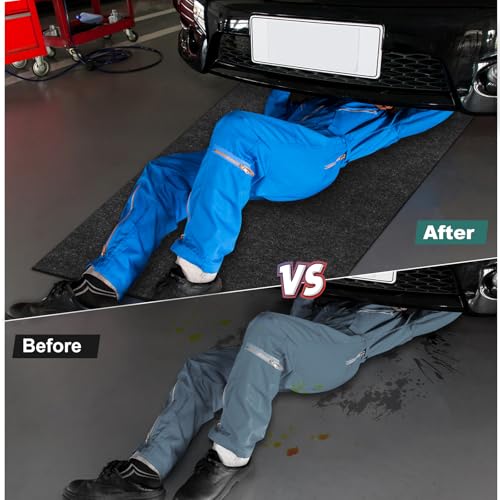 36" x 60" Oil Drip Mat for Garage Driveway, Reusable Floor Oil Spill Leak Absorbent Pads for Motorcycle Car Oil Leak Stain Resistant(1pcs) - size: 3' x 5' (Rectangular)
