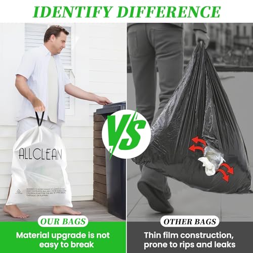 Trash Bags 15 Gallon Tall Kitchen Drawstring Garbage Bag Fit 13-15 Gal Bins